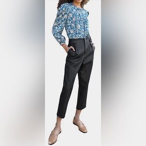 Greylin Lillian High-Rise Vegan Leather Pant, sz L